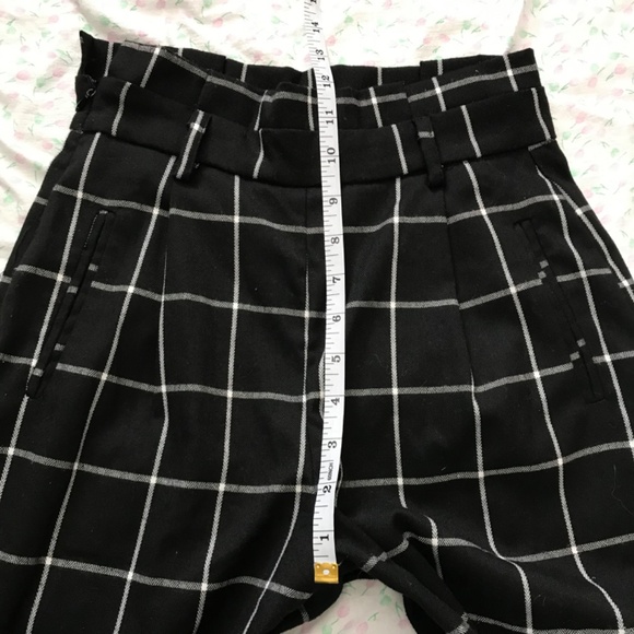 SHEIN Checkered Square Black White Dress Pants XS Business Casual Office Pockets - Picture 7 of 11